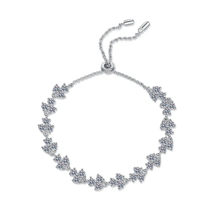 moissanite clover bracelet 440-004