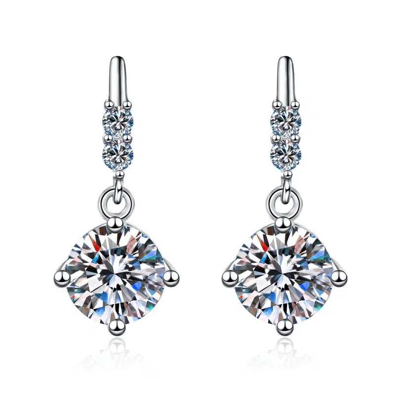 moissanite drop earrings 430-001