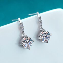 moissanite drop earrings 430-002