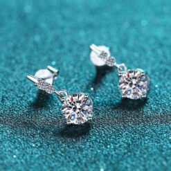 moissanite drop earrings 430-004