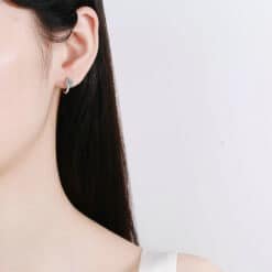 moissanite hoop earrings 416-001