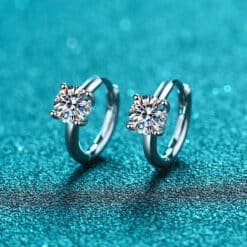 moissanite hoop earrings 416-003