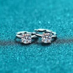 moissanite hoop earrings 416-005