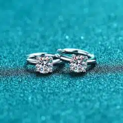 moissanite hoop earrings 416-005
