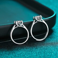 moissanite rings silver 365-001