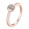 moissanite rose gold engagement ring 310-001