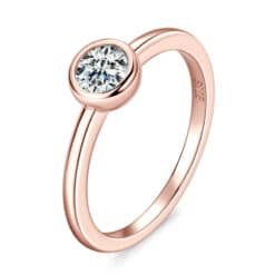 moissanite rose gold engagement ring 310-001