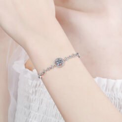 moissanite silver bracelet 434-001
