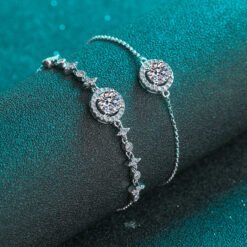 moissanite silver bracelet 434-002
