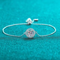 moissanite silver bracelet 434-003