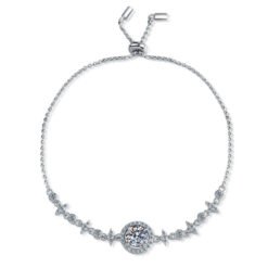 moissanite silver bracelet 434-004