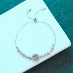 moissanite silver bracelet 434-005