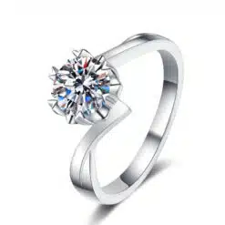 moissanite sterling silver rings 314-001