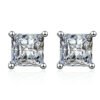 princess cut earrings studs 419-004