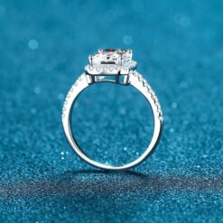 radiant cut moissanite rings 318-004
