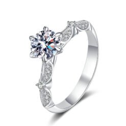round cut engagement rings 358-001