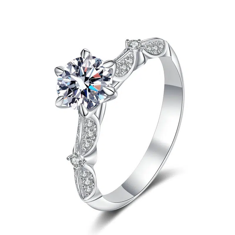 round cut engagement rings 358-001