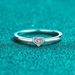 silver heart ring 352-002