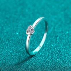 silver heart ring 352-004