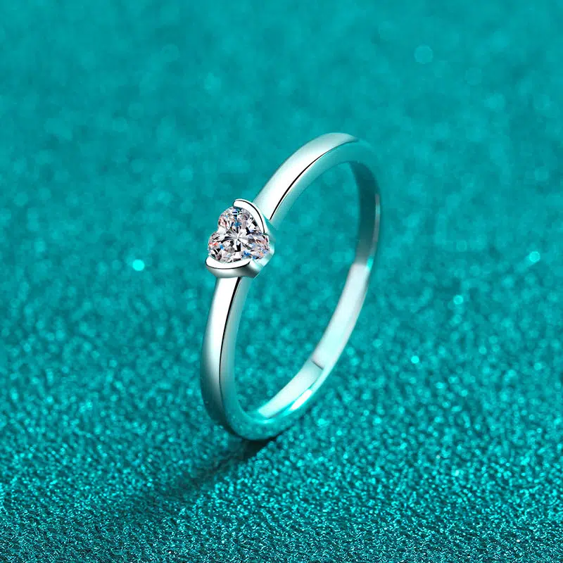 silver heart ring 352-004