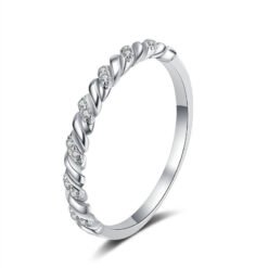 silver moissanite ring 334-001