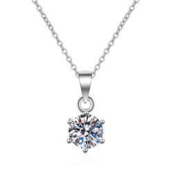 silver necklace with pendant 379-002