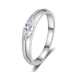 silver ring with stone 342-001