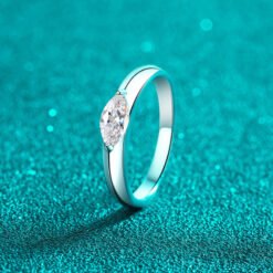 silver ring with stone 342-002