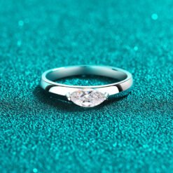 silver ring with stone 342-005