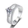 silver rings with stones 353-005