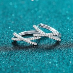 women moissanite earrings 426-002