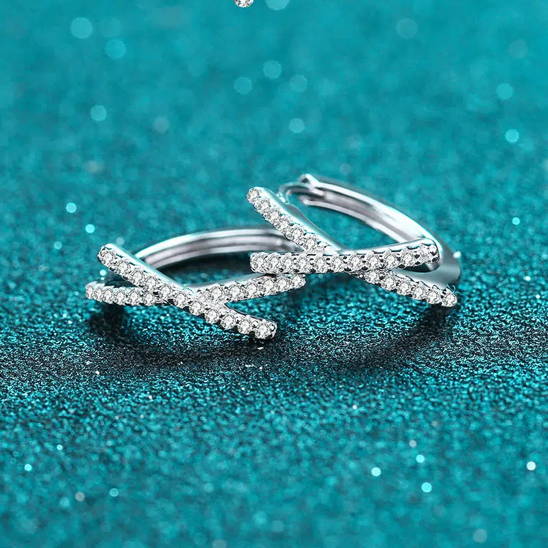 women moissanite earrings 426-002