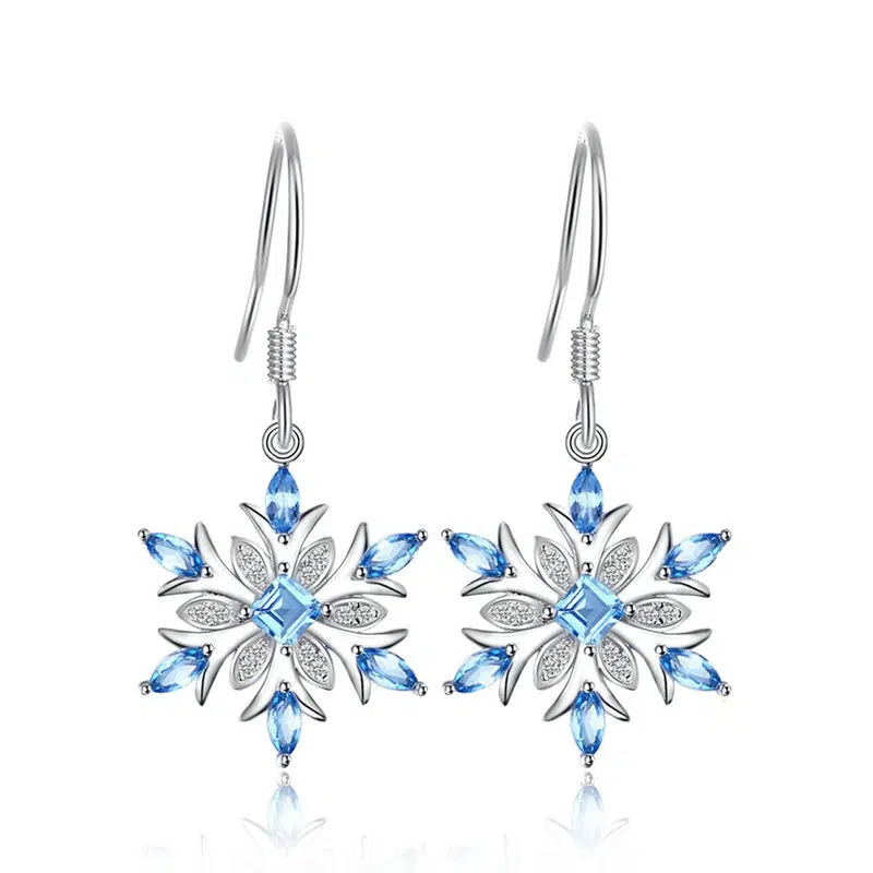 Blue Topaz Drop Earrings 127-01