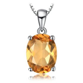 Citrine Necklace Yellow Stone Pendant No Chain