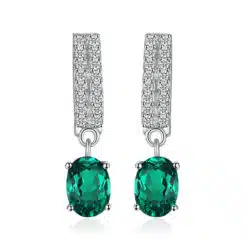 Emerald Hoop Earrings 181-01