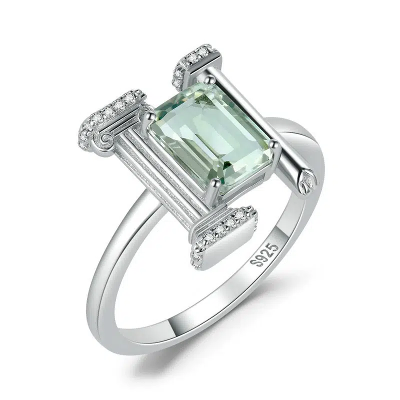 Green Amethyst ring 080-01