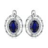 Oval sapphire earrings 164-01