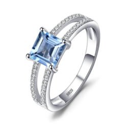 Princess cut topaz ring 086-01