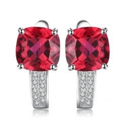 Red stone earrings 173-01