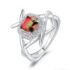 Watermelon tourmaline ring 026-07
