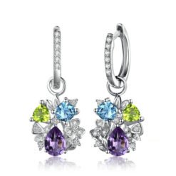 amethyst earrings silver 171-01