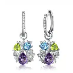 amethyst earrings silver 171-01