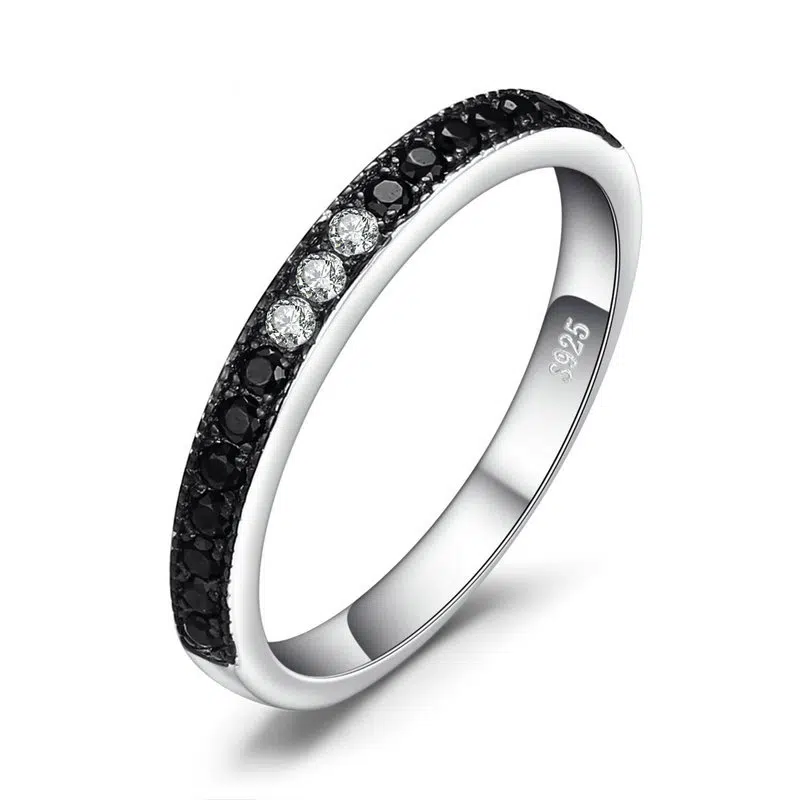 black gemstone ring 102-01