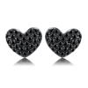 black stone earrings 186-01