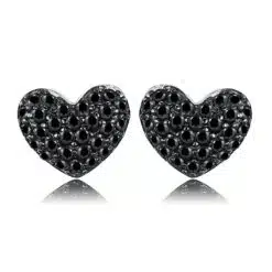 black stone earrings 186-01