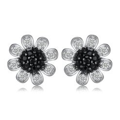 black stud earrings 226-01