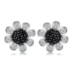 black stud earrings 226-01