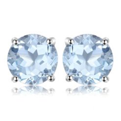 blue topaz Stud Earrings 168-01