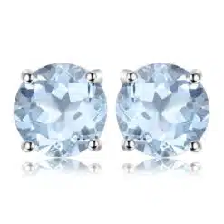 blue topaz Stud Earrings 168-01