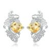citrine earrings studs 170-01